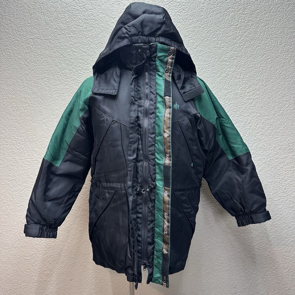 Rain Forest Heavy Jacket Men's XL Green Zip Out Liner Outdoors